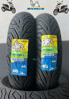 COPPIA 140/70-16 + 110/70-16 MICHELIN CITY GRIP 2 DOT/ANNO 2025 PNEUMATICI DA 16
