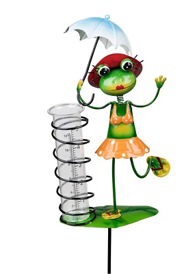 Formano Gartenstecker Frosch mit Regenmesser Höhe ca.110 cm 555076 Mädchen