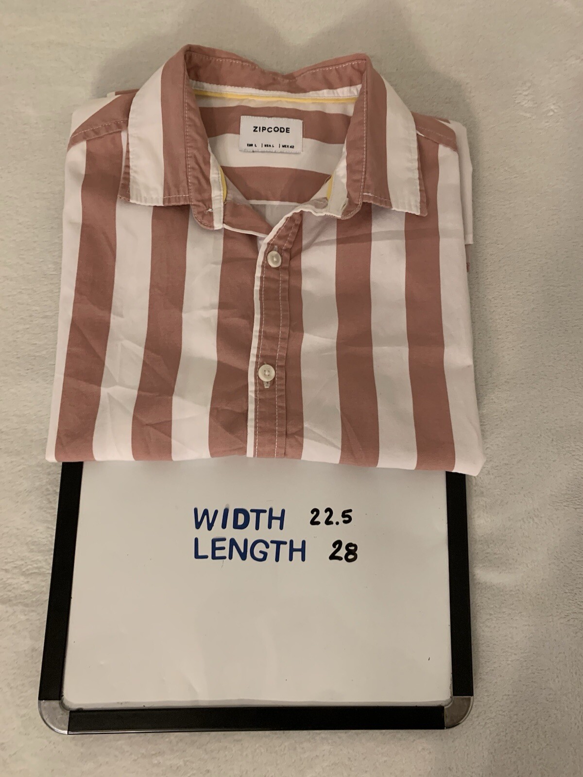 ZIPCODE Men’s Striped Button Down Short Sleeve Si… - image 7