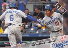 Curtis Granderson Justin Turner Dodgers Fastest TEAM 90 Wins 2017 Topps NOW #518