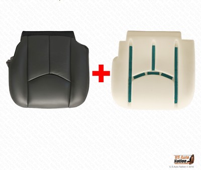 2007 Chevy Silverado 3500 Driver Bottom Genuine Leather Cover Plus Foam Cushion