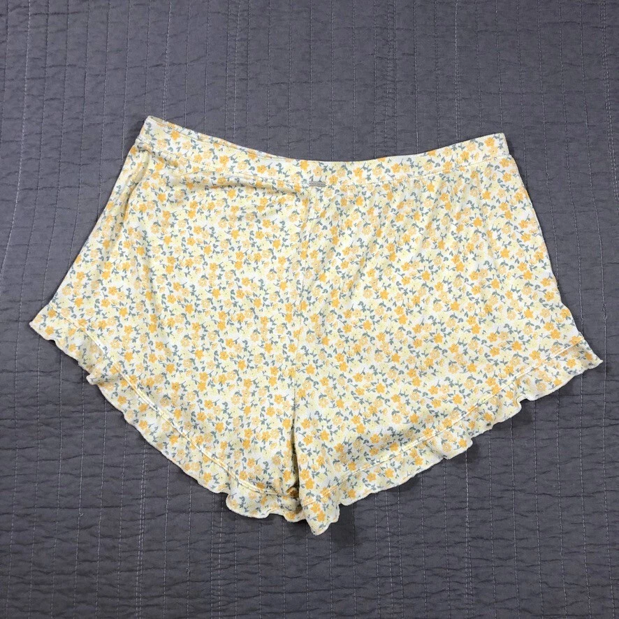 Pantalones cortos de pijama Gilly Hicks para mujer grandes amarillos florales ropa para dormir pijamas Foto 2 de 4