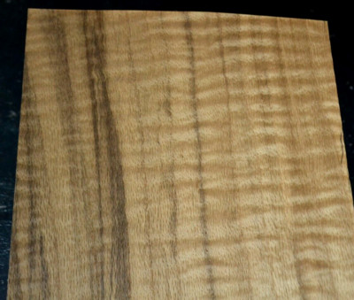 Fumed Curly Beech Raw Wood Veneer Sheet 9 x 29 inches 1/42nd thick    N5942-99