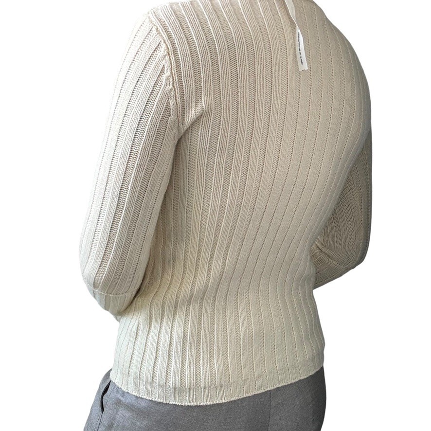 NWOT Helmut Lang Re-Edition White 100% Lambswool Elbow Cut NWOT Helmut Lang Re-Edition White 100% Lambswool Elbow Cut