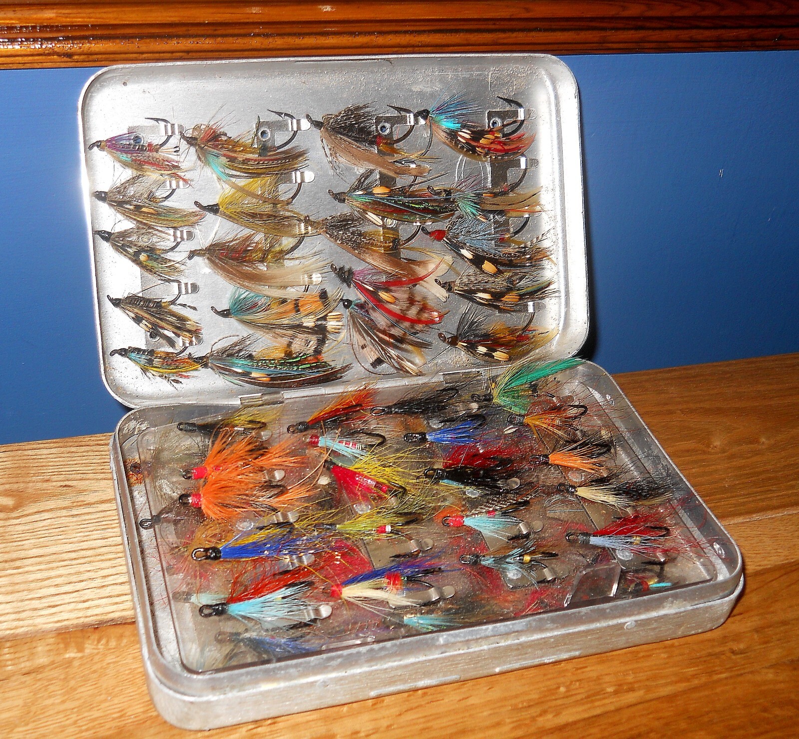 Vintage PERRINE Fly Fishing Box with Flies eBay