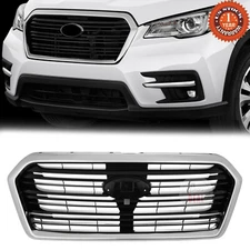 For 2019-2022 Subaru Ascent Front Bumper Upper Grille Black W/Chrome Trim