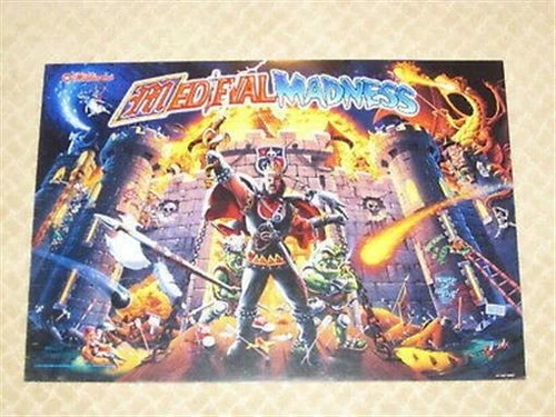 Medieval Madness Pinball Translite - NOS