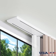 Double Row Ceiling Curtain Track Silent Pulley Aluminum Alloy Easy Install New