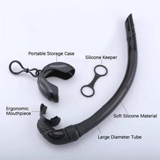 Silicone Foldable Snorkel With Compact Storage Case Women Men Snork WQEK