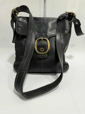 Coach Legacy Bleeker Black Signature C Leather Shoulder Bag Flap 