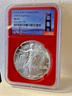 1987-S ~ NGC MS69 AMERICAN SILVER EAGLE W/RED CORE AND SAN FRAN. SPECIAL LABEL