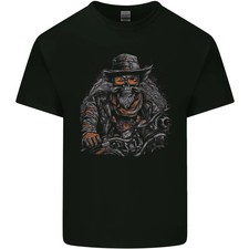 Camiseta de algodón ligero An Old Biker Skull Motorcycle Chopper para hombre