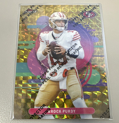 Topps 2025 Finest Performance Brock Purdy #146 49ers Gold Refractor /25