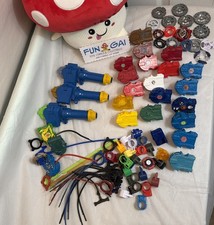 Large 2.5   lbs Beyblade Lot of Launchers, Parts  Ripcords