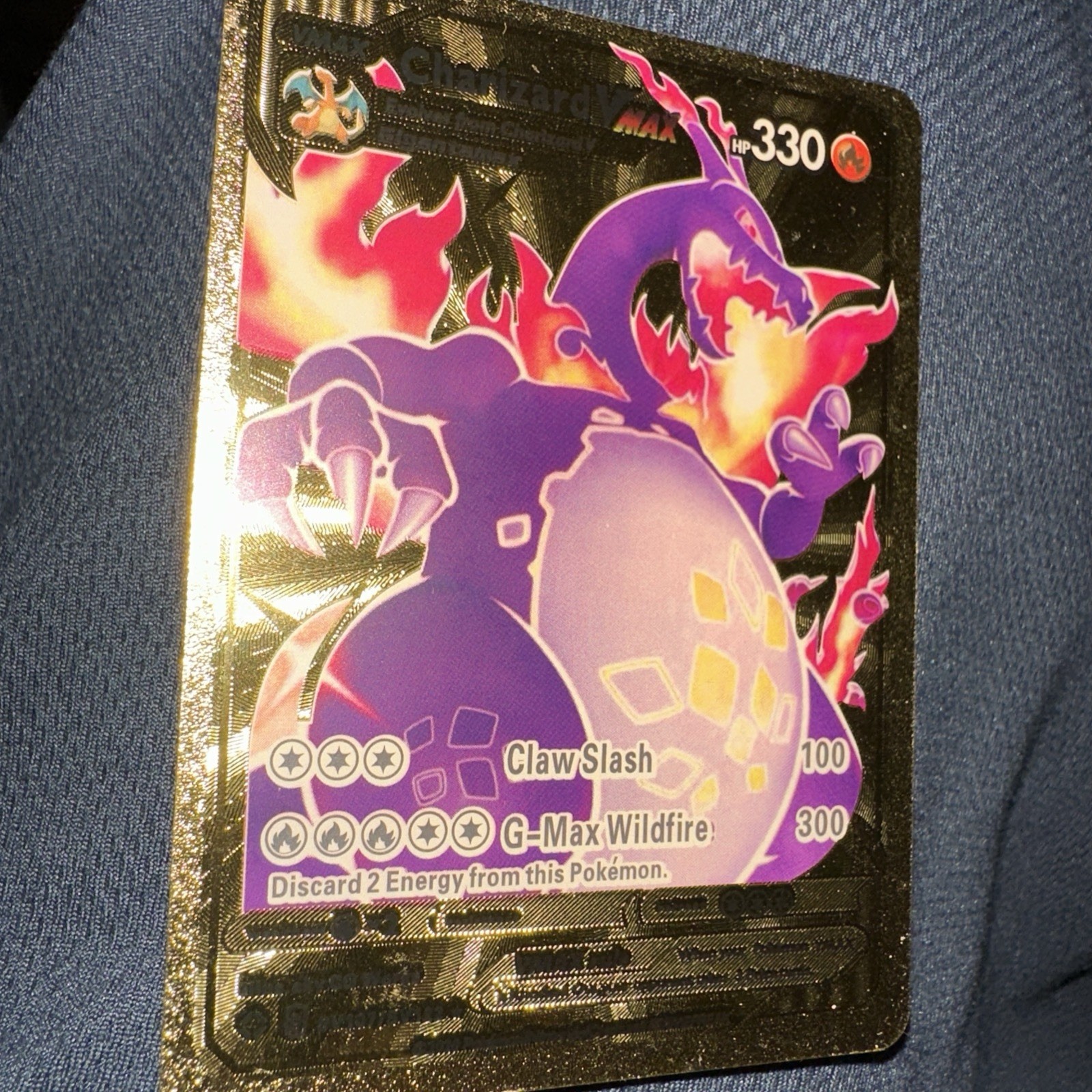 Gold Mega Charizard X EX 130/094 - English - Pokémon Phantasmal Flames - MINT