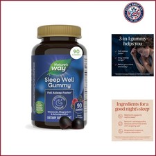 Sleep Well Melatonin Gummies, Adult Sleep Support Gummy , 90ct  Fall Asleep ...
