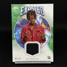 2025 Topps WWE Exalted JE'VON EVANS Event Used Relic Material Green /50 ER-JES