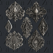 BAROQUE DEWDROPS- Zuri Designs Inc Silicone Mould, Mixed Media- Limited Edition