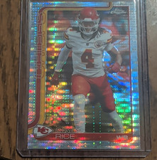 Topps Chrome NFL Card Lot Rashee Rice Derrick Brown Dawson Knox Rourke Williams