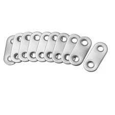 Repair Plate, 37mmx16mm, Flat Fix Mending Brace Bracket Connector 10pcs