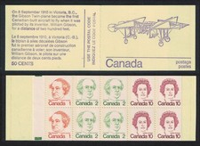 Canada Airplane Gibson Twin-plane Booklet 1974 MNH SG#SB80a