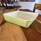 PYREX #222 Lime Green 8" Square Baking Dish, Casserole Dish Vintage Excellent