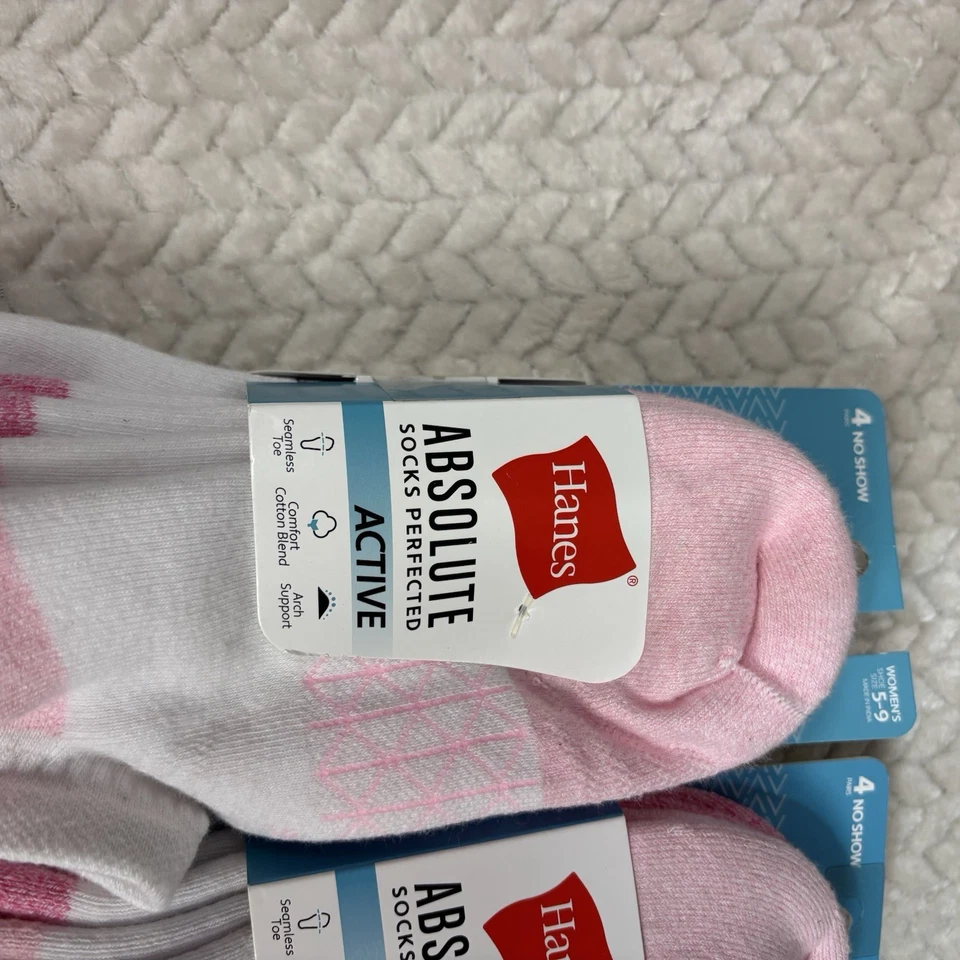 Women’s Hanes Absolute Active No Show Socks 8pr Size 5-9 Retail $28 - Image 2 of 4