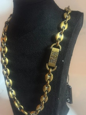 Halskette ARMADA NOVA Maradona Stahl brüniert Vintage 90er Original