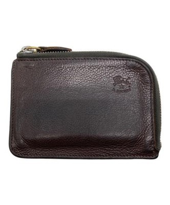 IL BISONTE                    L-shaped compact wallet brown