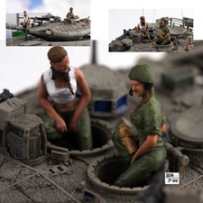 Homemade 1/72 Israeli Female Tank Crew Member Finished Colored Model NEW