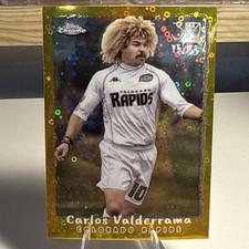 2025 Topps Chrome MLS 30th Anniversary Carlos Valderrama Gold Disco /50 Rapids
