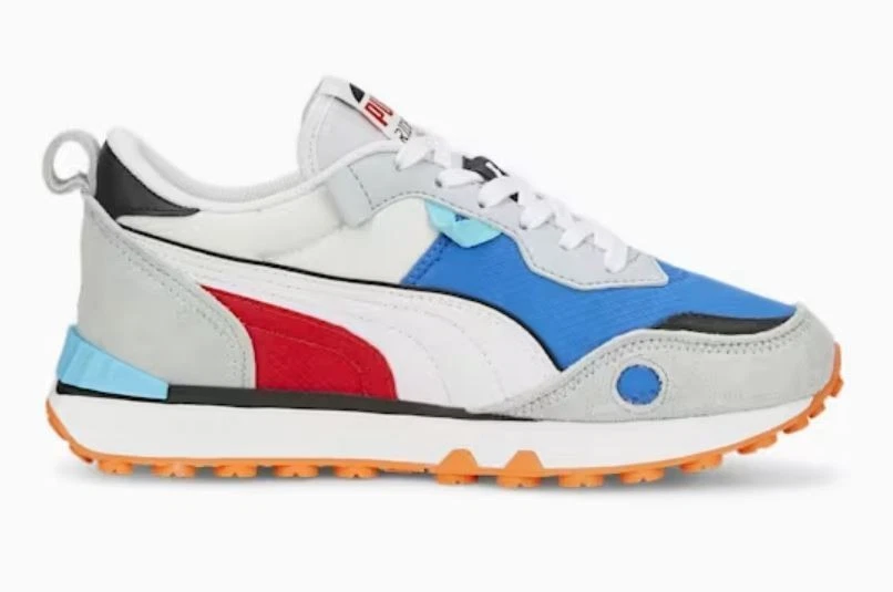 Puma Rider Trainers Future Vintage Shoes Junior Unisex Suede New Blue Size 6 - Image 4 of 4