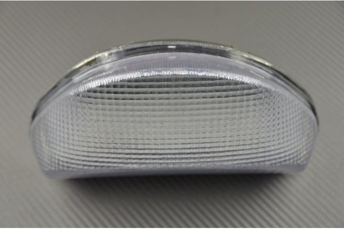 Feu stop clair avec clignotants intégrés pour moto Kawasaki ZX12R 2002-2006
