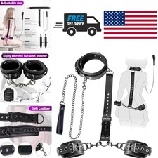 BDSM Restraint Kit for Couples with Durable PU Leather and Discreet Packaging