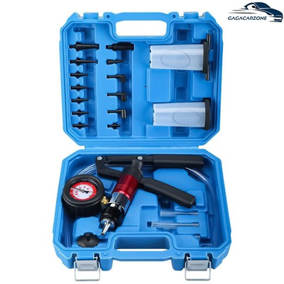 #ad #ad 21Pcs Hand Held Vacuum and Pressure Pump Tester Tool Brake Bleeder Kit Case $29.98