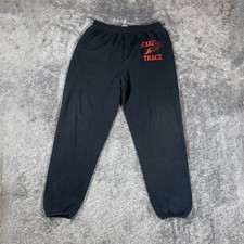 Vintage MJ Soffe Stamford Track Sweatpants Black Mens Large Made in USA Joggers