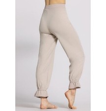 Dance Pre-Owned Costume Pants Weissman 14435 Medium Adult Tan Jazz Ruffle Cuff
