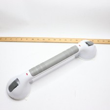 Dual Locking Suction Shower Grab Bar Gray 16"