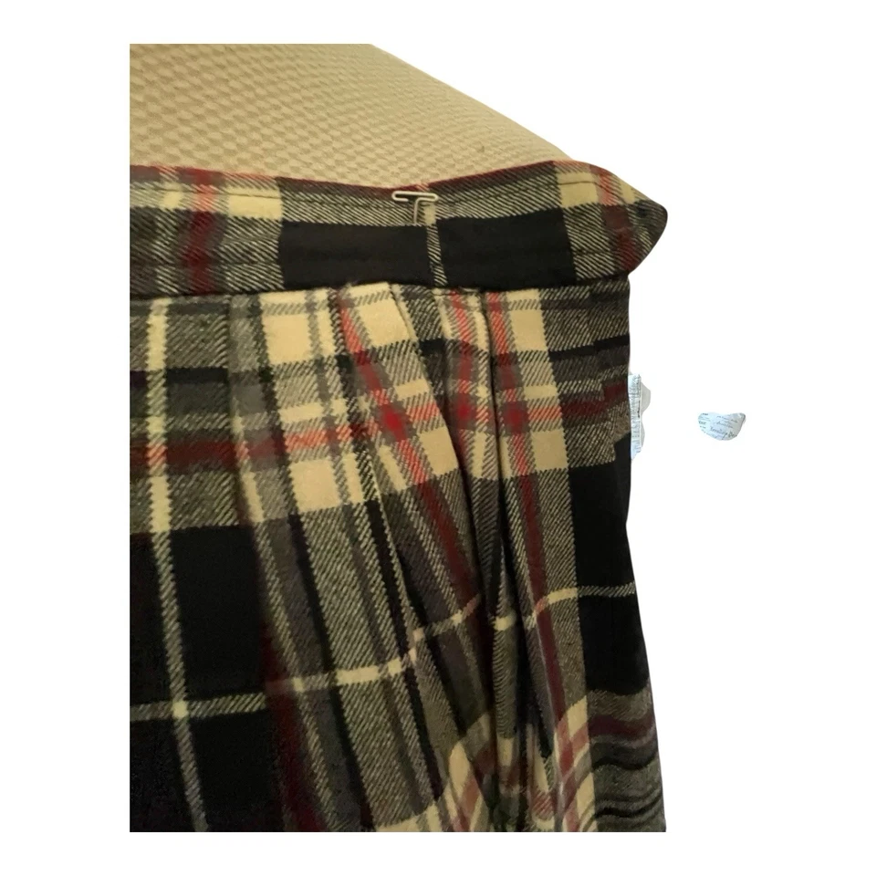 Falda plisada a cuadros vintage YVES Saint Laurent Rive Gauche para mujer talla 6 EU 36 Foto 4 de 4