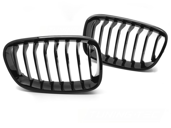 Sport KüHlergrill Set Glanz Schwarz FüR BMW 1Er F20 F21 2011-2014 Nieren Grill-image