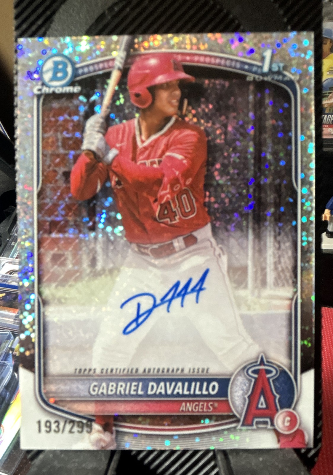 2025 Bowman Chrome - Gabriel Davalillo #CPA-GD Speckle Refractor Auto /299