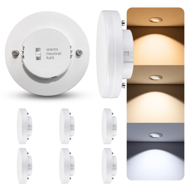 6 StüCk Lumiflex Led GX53 Leuchtmittel Lampe 3W Drei Lichtfarben 3CCT 230V-image