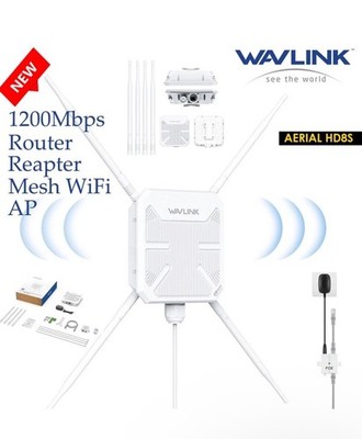 AC1200 Dual Band WiFi 5 Outdoor WiFi Extender AERIAL HD8S Access Point