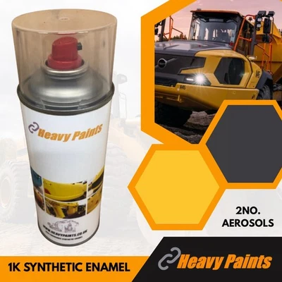 Wacker Neuson Yellow & Counterweight Dark Grey Digger Paint 400ml Aerosols