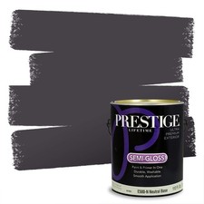 PRESTIGE Exterior Paint and Primer in One, Darkest Plum, Semi-Gloss, 1 Gallon