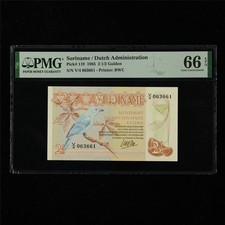 1985 Suriname / Dutch Administration 2 1/2 Gulden Pick#119 PMG 66 EPQ Gem UNC