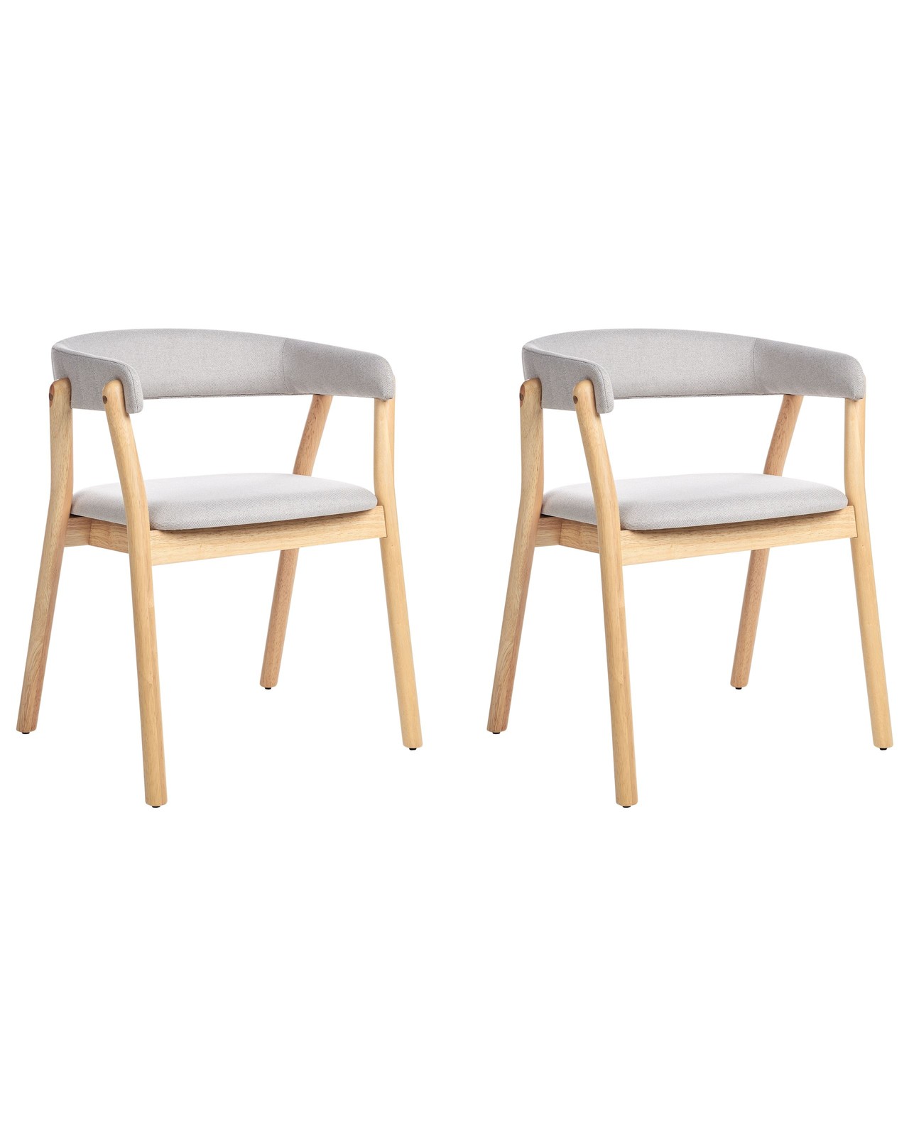 Set di 2 sedie da pranzo MYLO Grigio chiaro Legno