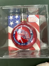 Topperscot America United We Stand Patriotic Flag Red Glass Ball Globe Ornament