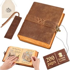 Vintage Traveler's Notebook 6x8" Antique Journal, Medieval Diary, Travel Log