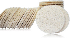 25 Pack Natural Loofah Face Pads Exfoliating Facial Scrubber Sponge Cleansing